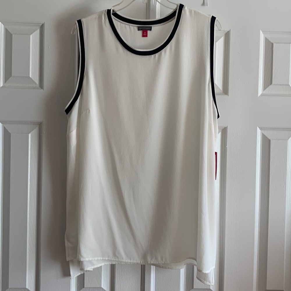 NWT Vince Camuto Blouse Ivory/Black SZ 3X